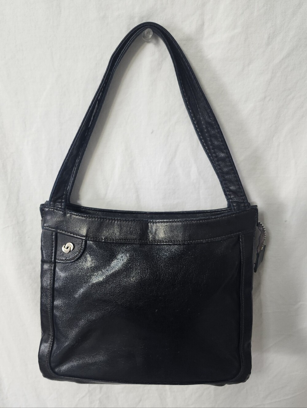 Cabrelli Vintage Black Leather Shoulder Bag. Made In Canada 🇨🇦